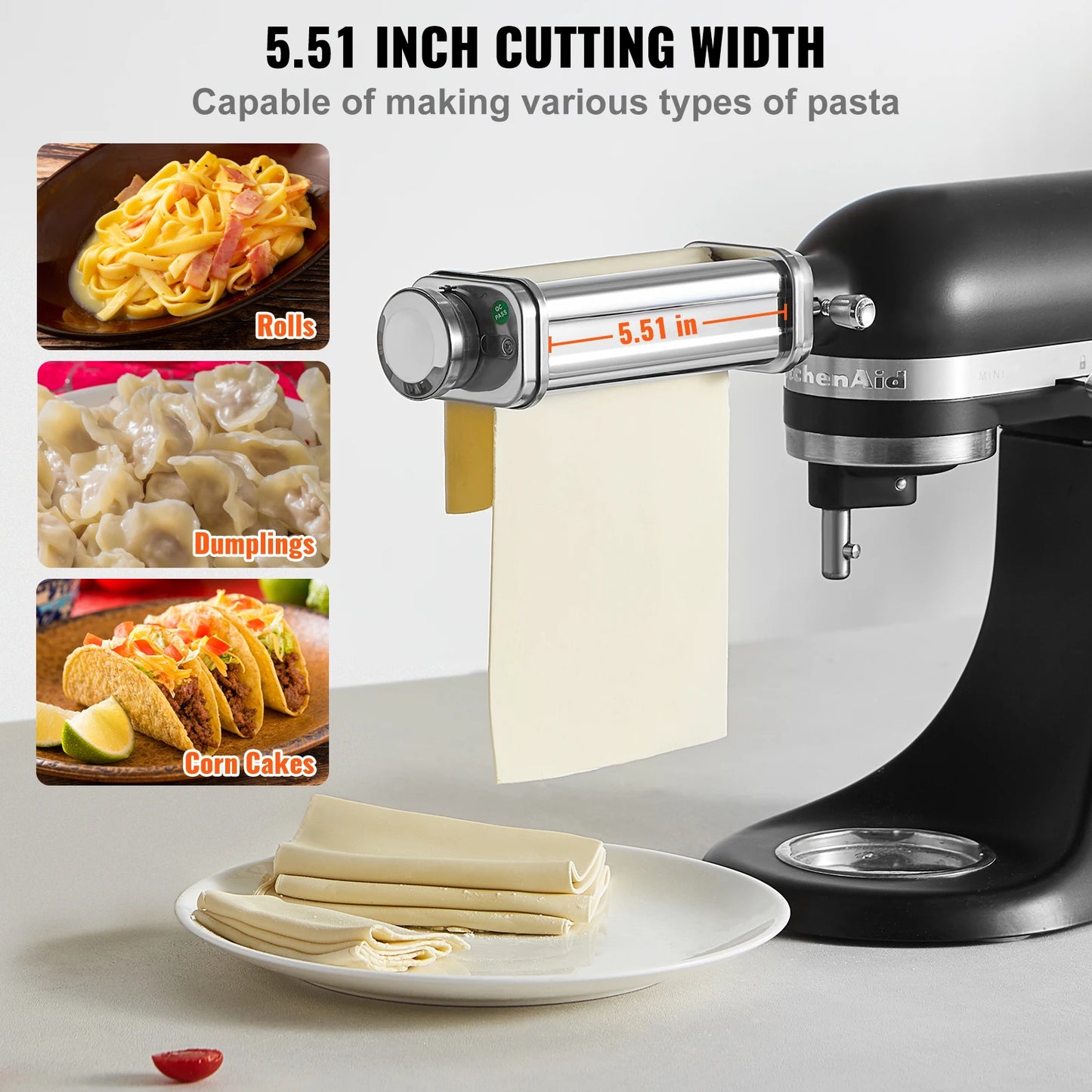 SucceBuy Pasta Sheet Roller Attachment for KitchenAid Stand Mixer