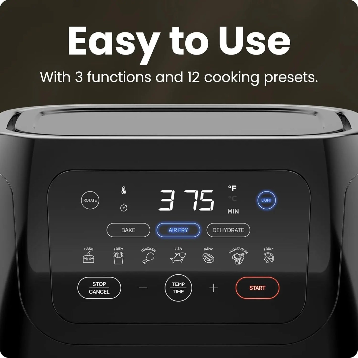 XMSJ Multifunctional Digital Air Fryer Rotisserie Dehydrator Convection Oven