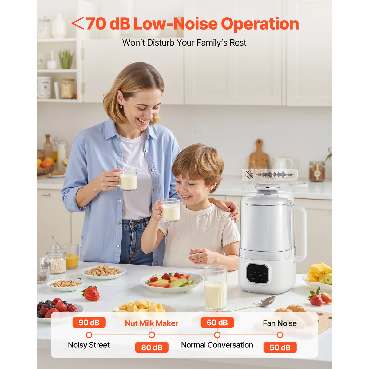 SucceBuy 8-in-1 Nut Milk Maker for Homemade Plant-Based Beverages
