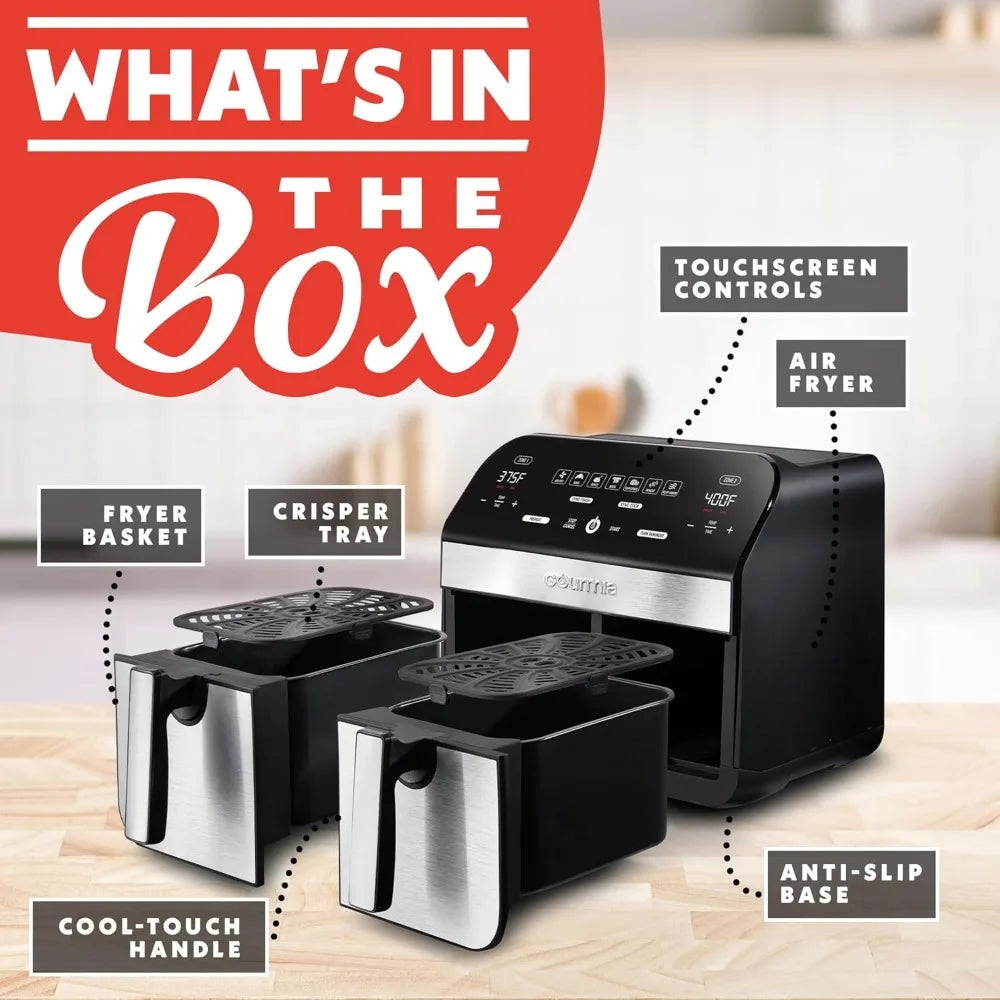 XMSJ Dual Basket Air Fryer With FryForce 360 Digital Display
