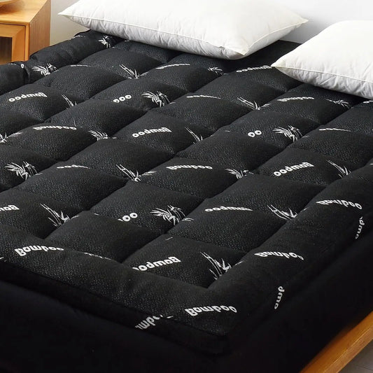 Cooling Bamboo Mattress Topper Extra Thick Breathable Deep Pocket Pad