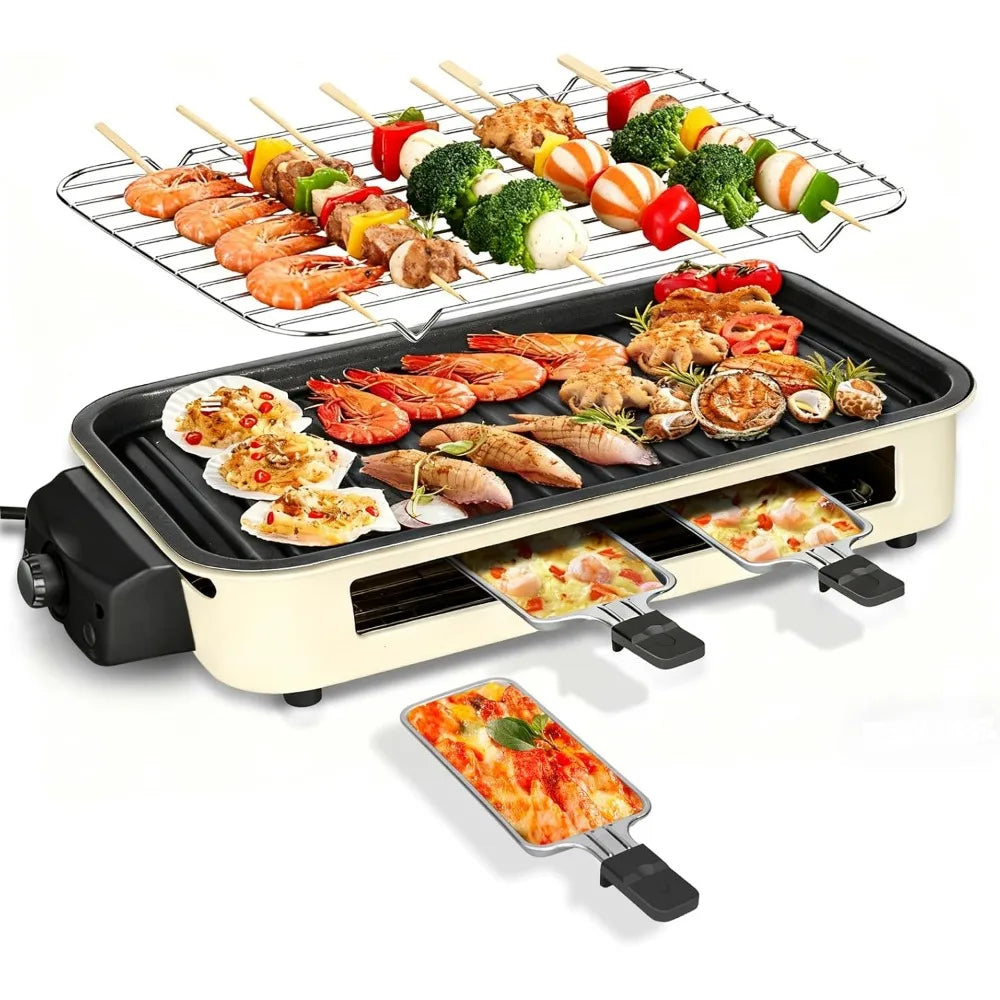 NBVCX 1500W Smokeless Indoor Grill TwoInOne With Removable Plates