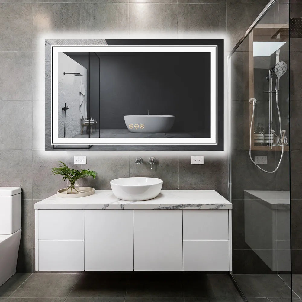 LUVODI Illuminated Bathroom Mirror With Dimmable Three Temperature Lights