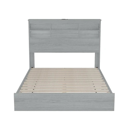 Vintage Wooden Bed Set With Nightstands And Dresser