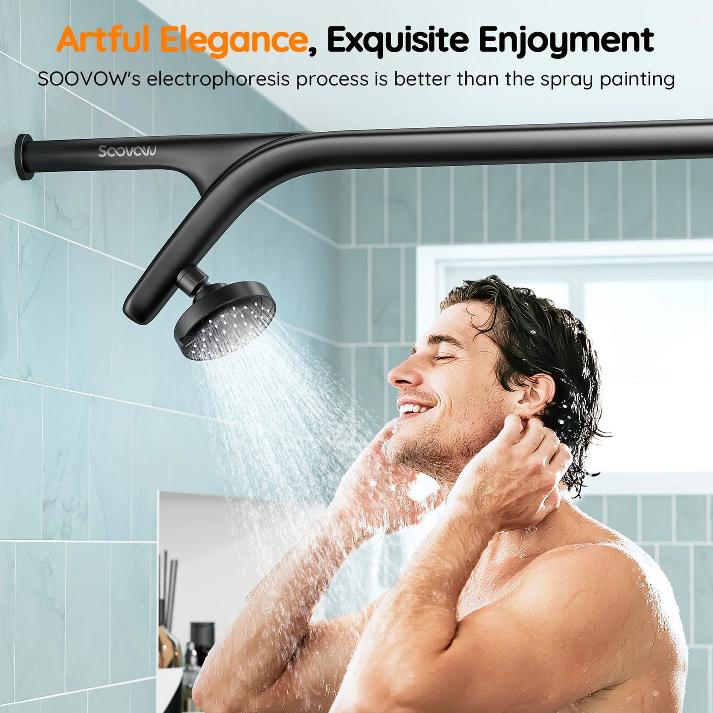 Dual Shower Head System For Couples Stainless Steel Shower Head