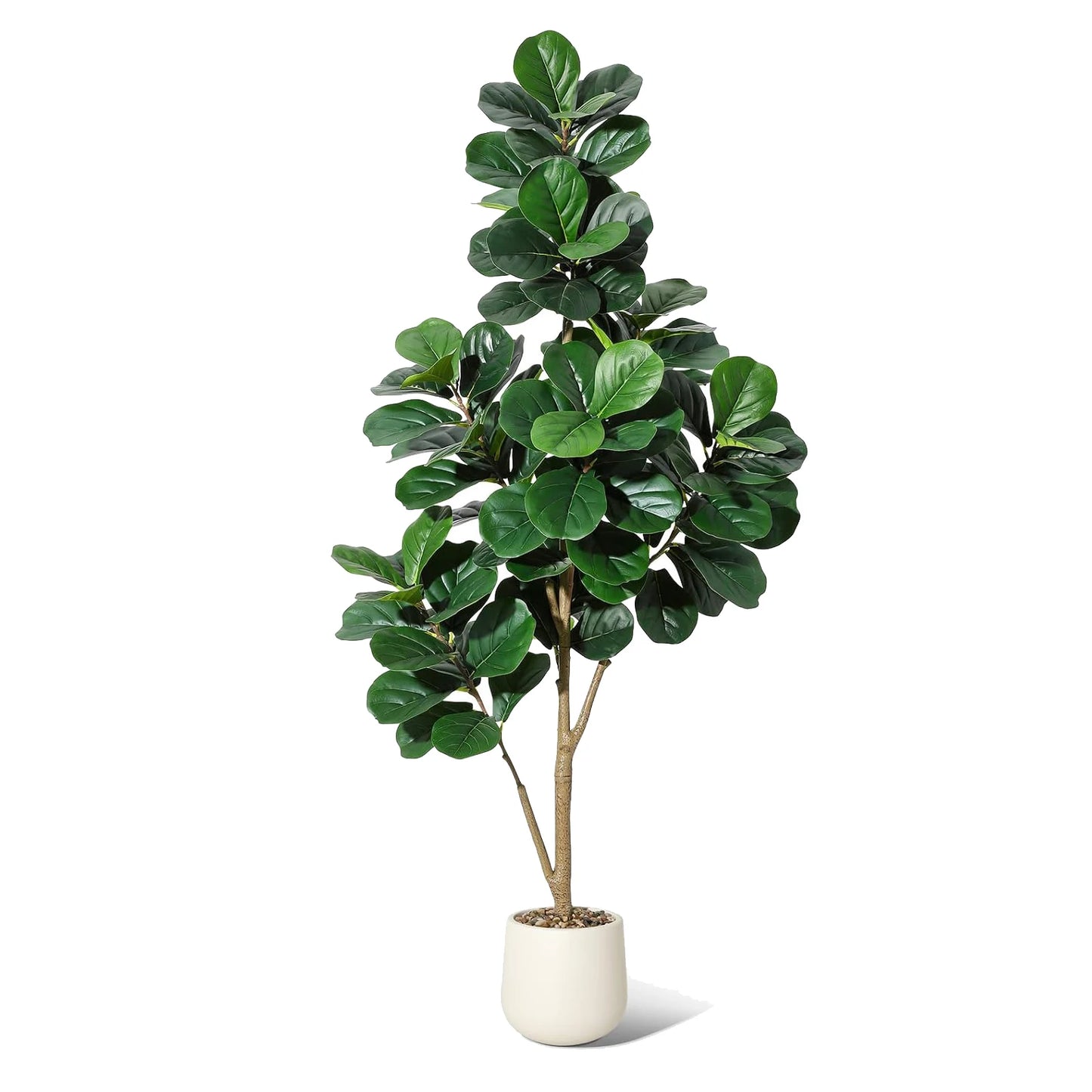 HiMISS Fiddle Leaf Fig Tree Artificial Ficus Lyrata In Planter