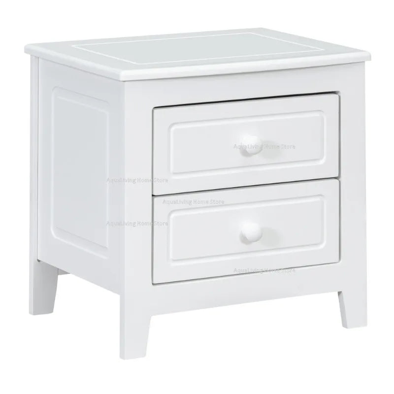 Modern Solid Wood Bedroom Set With Platform Bed And Nightstands