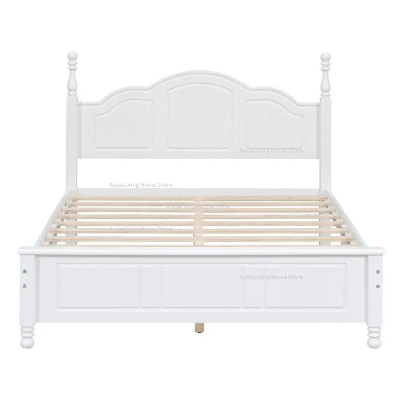 Modern Solid Wood Bedroom Set With Platform Bed And Nightstands