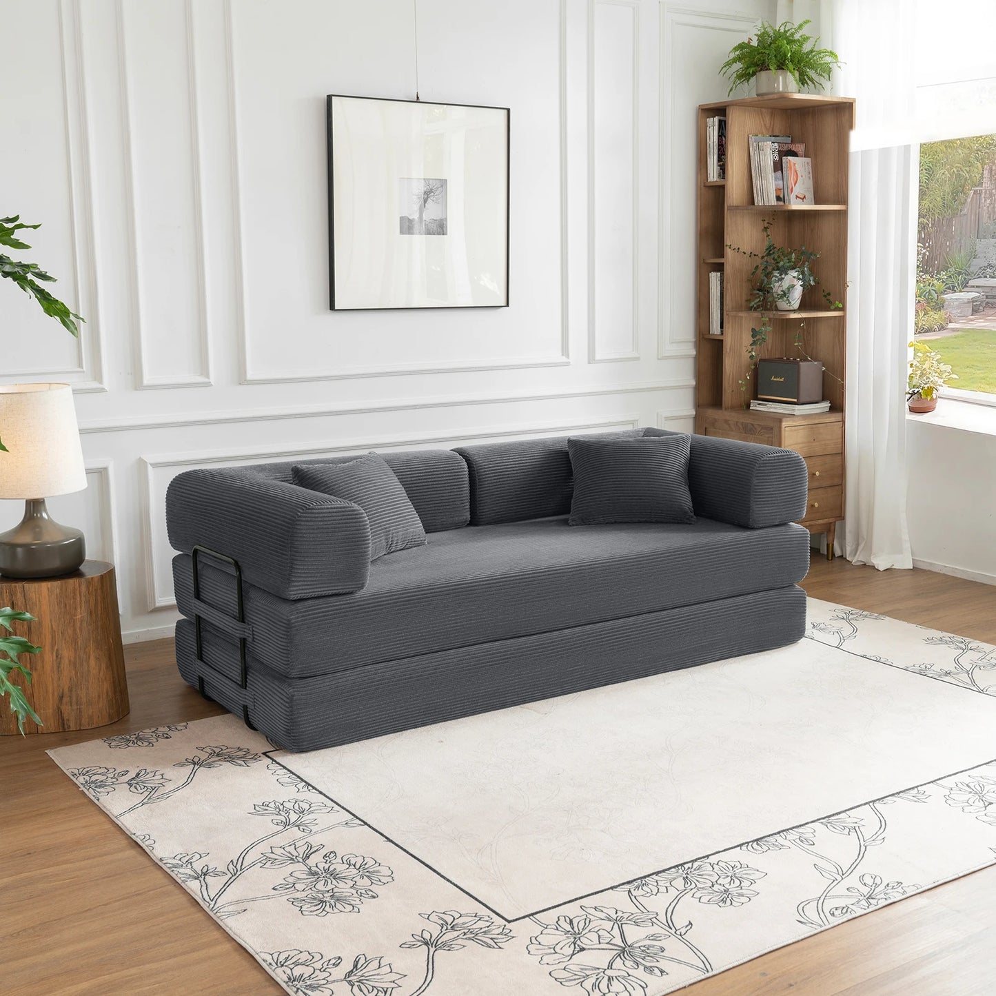 Tholasis Convertible Sofa Bed Fixed Frame For Small Spaces