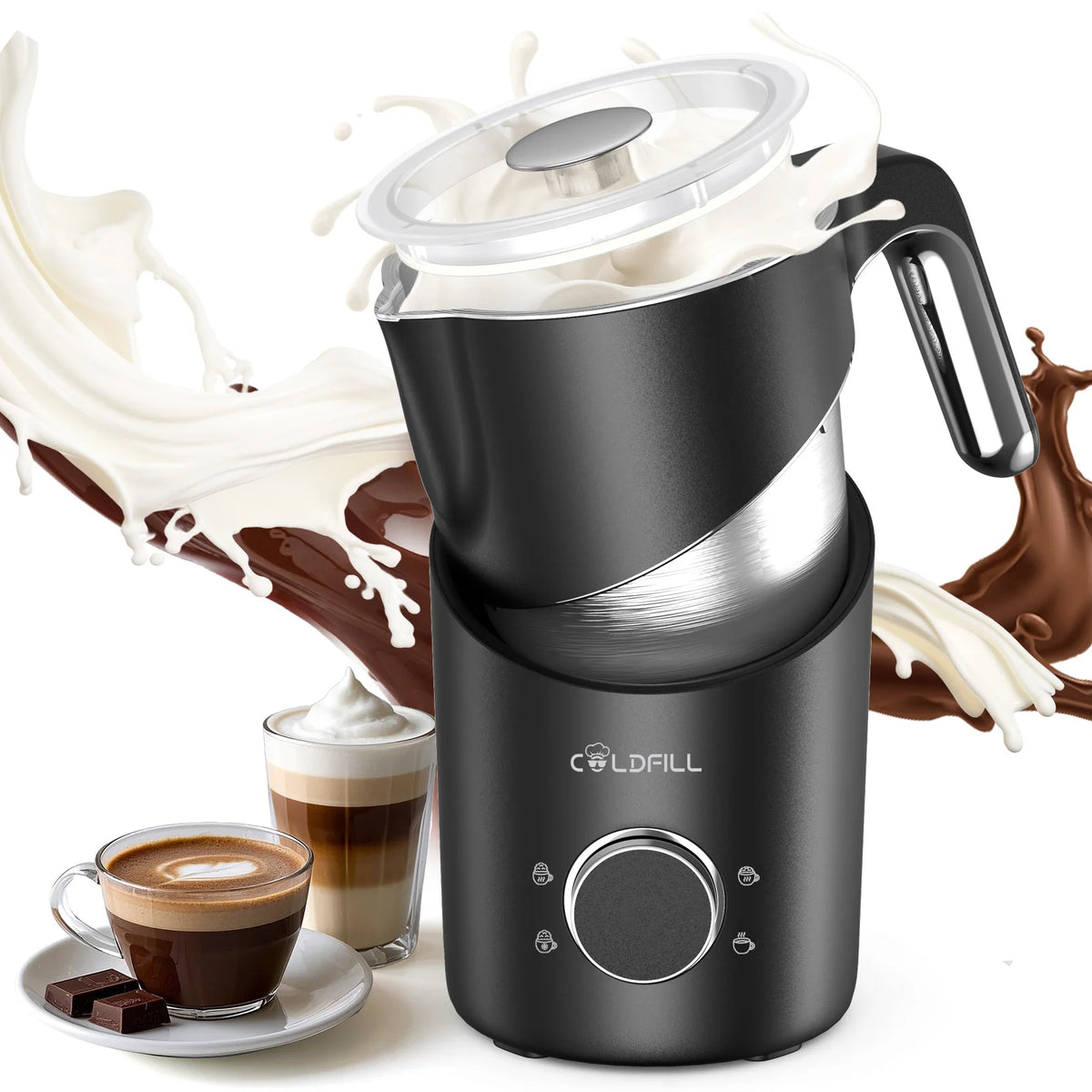 Automatic Electric Milk Frother for Hot and Cold Coffee Foam
