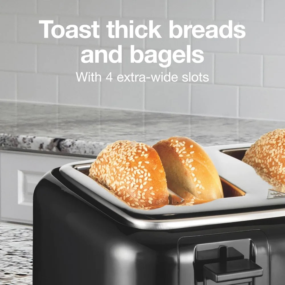 Four Slice Toaster With Extra Wide Slots Bagel Shade Selector