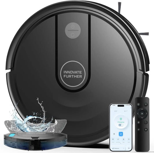 XMSJ Robot Vacuum And Mop Combo 3 In 1 5000Pa Suction Smart Navigation