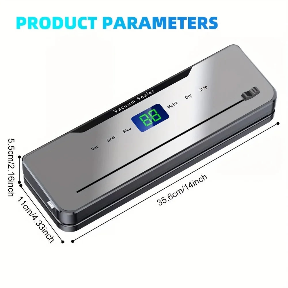 Automatic Food Vacuum Sealer Machine With Cutter And Vacuum Bags
