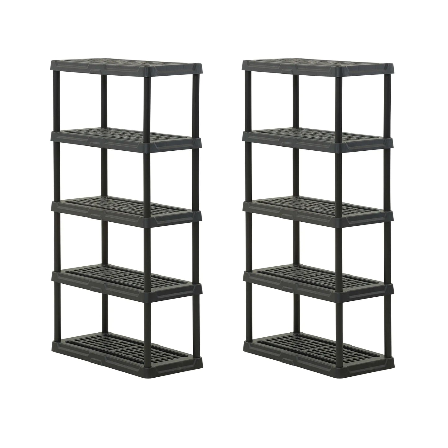 Centrex CX 4 Tier Heavy Duty Plastic Storage Shelves 150lbs Capacity Per Shelf