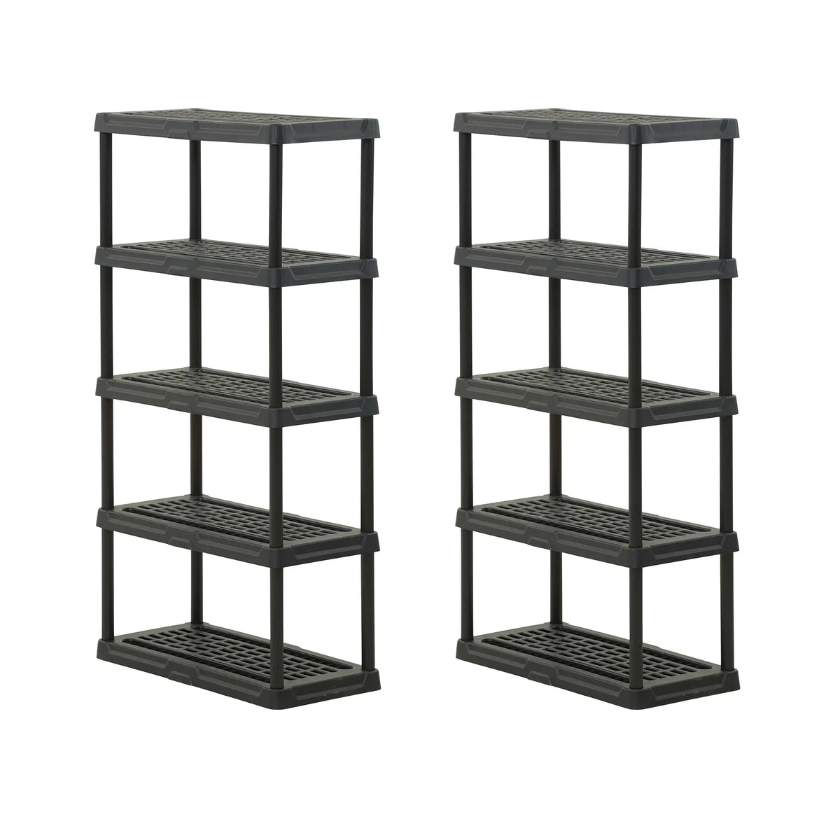 CENTREX Heavy Duty Plastic Storage Shelving Unit Four Tier