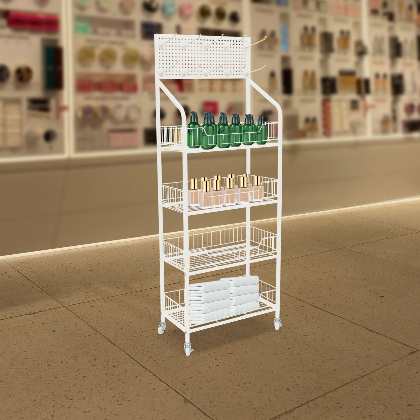 Four Tier Snack Rack Display Organizer Iron Retail Stand