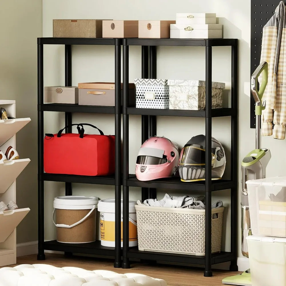 Giantex Heavy Duty Plastic Storage Shelving Unit Organizer Rack