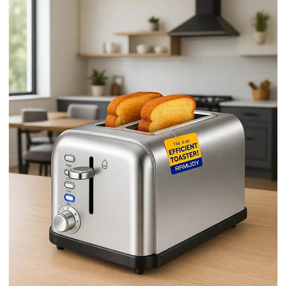 Extra Wide Slot 2 Slice Toaster With 7 Shade Settings