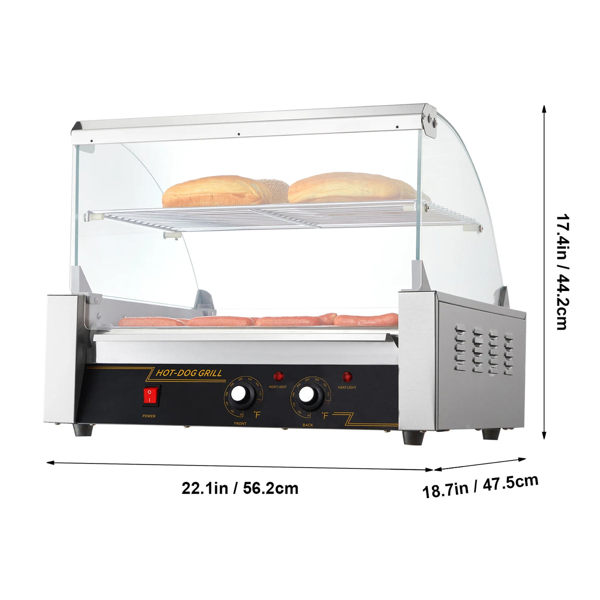 SucceBuy Commercial Electric Hot Dog Roller Sausage Grill Machine