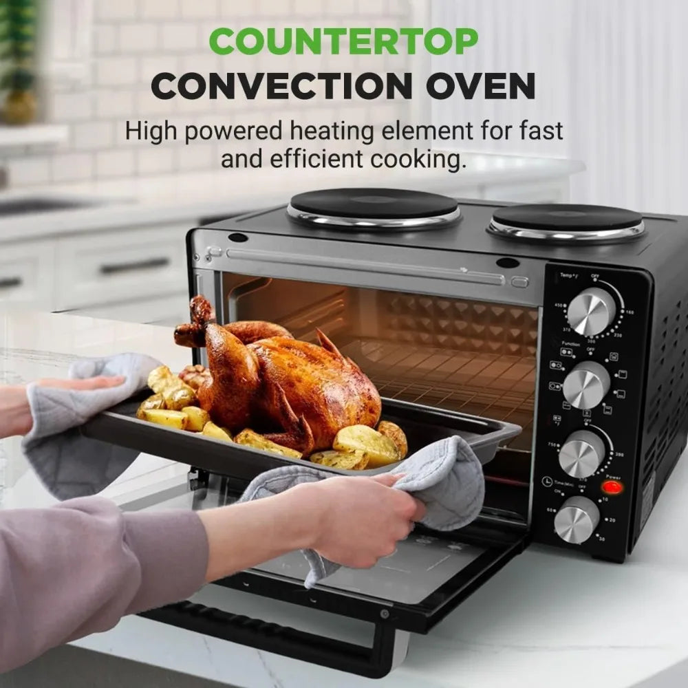 NutriChef Convection Oven And 2 Burner Cooker 1500W