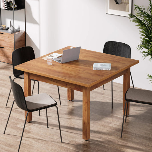 Tribesigns Wood Dining Table Farmhouse Kitchen Table For Four