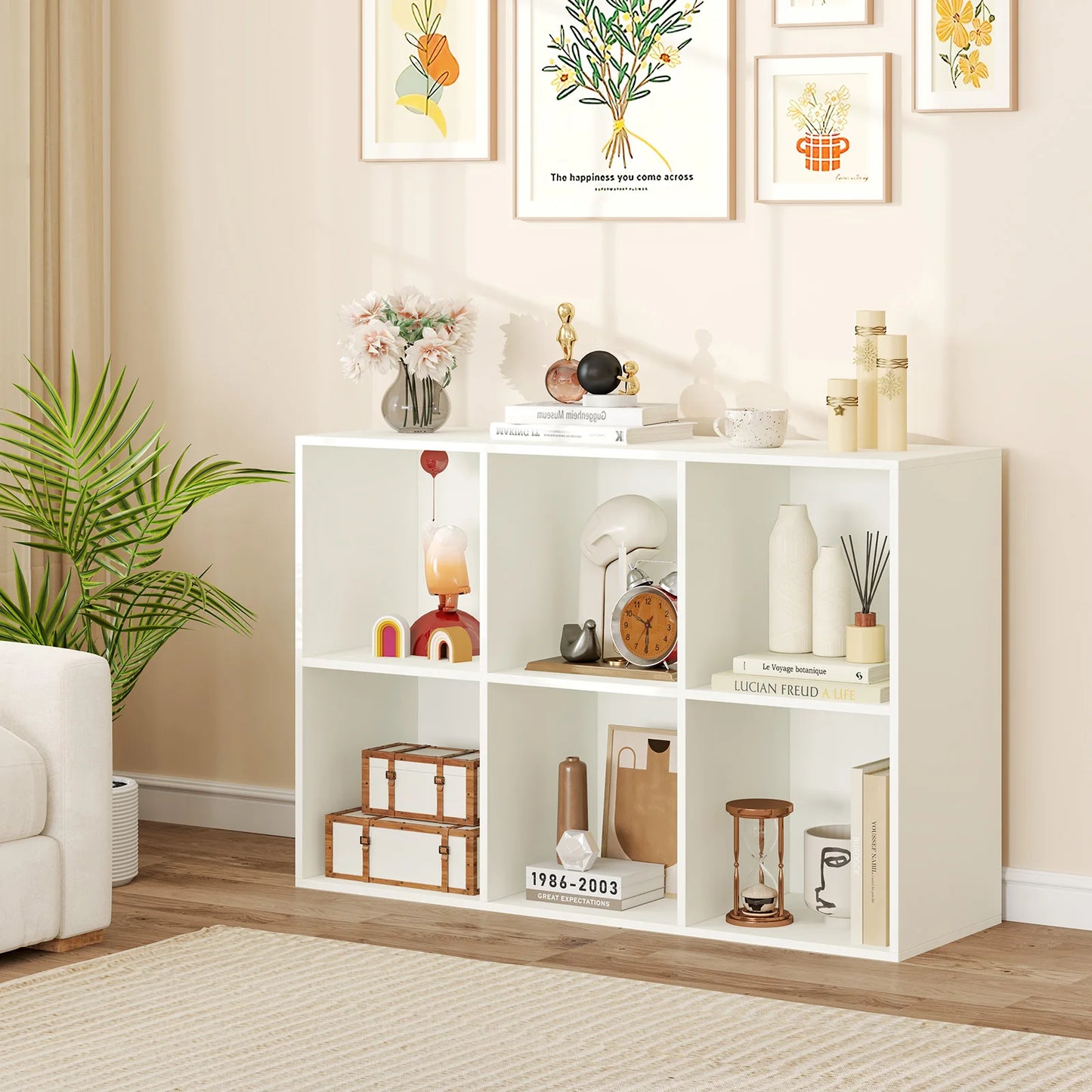 HOMASIS Modern Cube Bookcase Storage Organizer Bookshelf