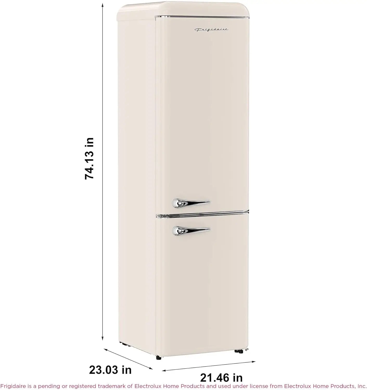 XMSJ Retro Style Fridge With Bottom Freezer 9.2 Cu Ft