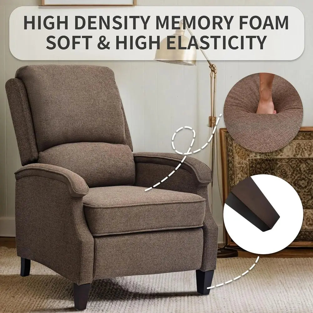 Recliner Chair With Adjustable Lumbar Support Home Theater Seating