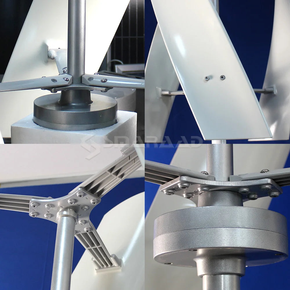 Vertical 2000W Permanent Magnet Wind Generator For Low Wind Start