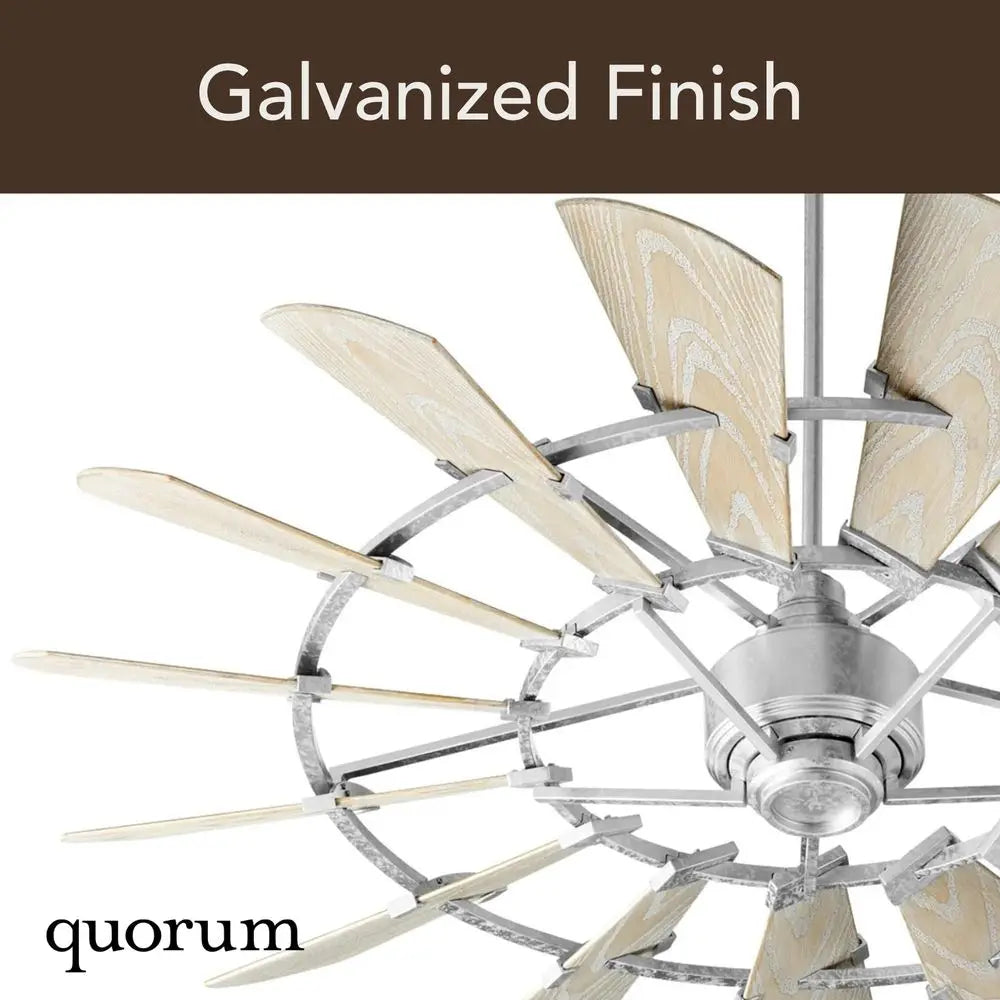 YTYIN Windmill 15 Blade Wagon Wheel Ceiling Fan DC Motor
