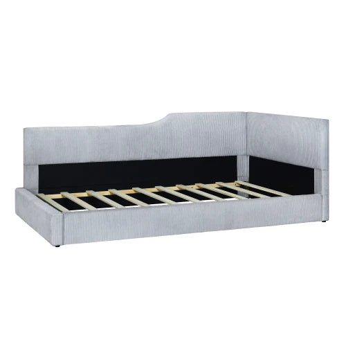 Twin L Shaped Corduroy Sofa Bed For Modern Living Room