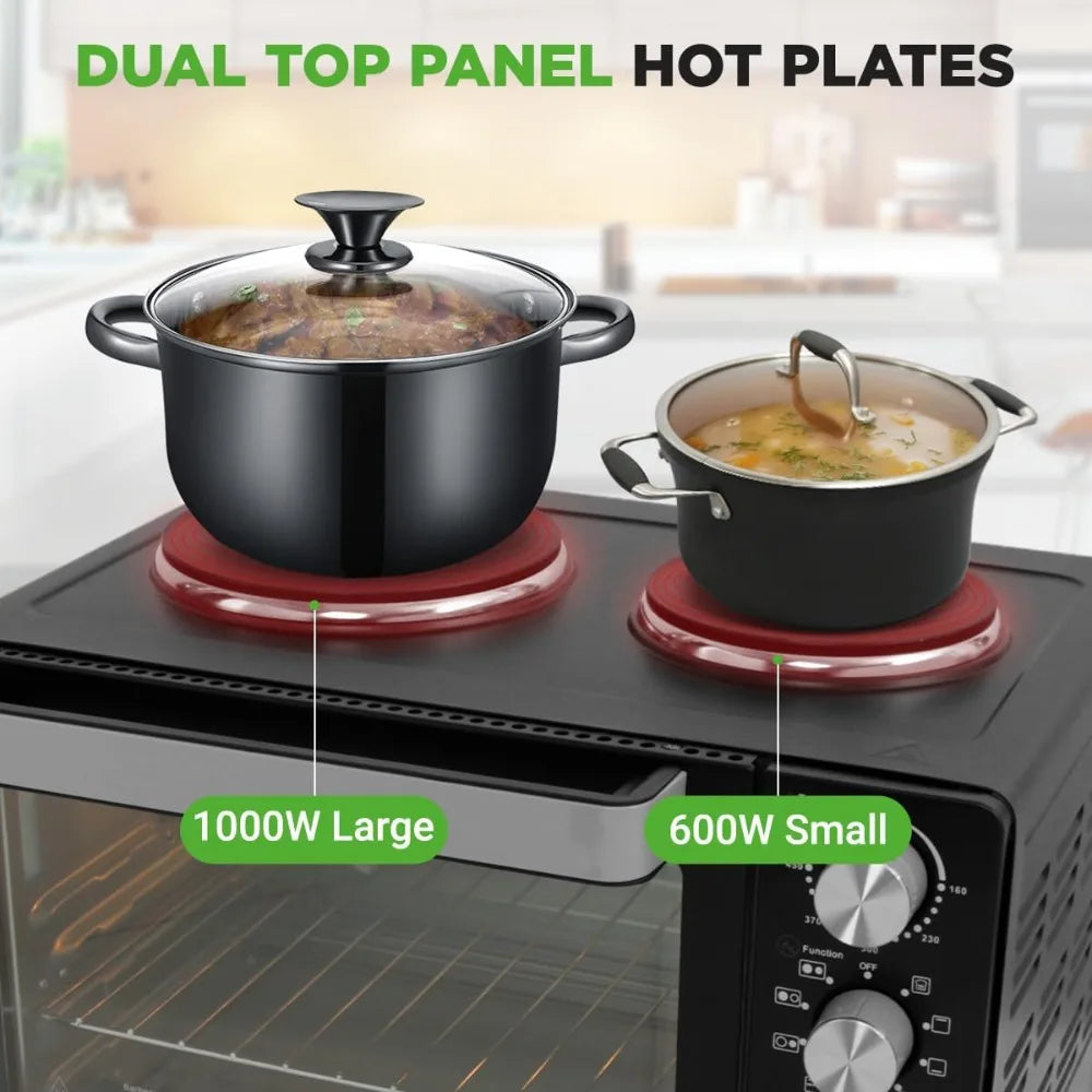 NutriChef Convection Oven And 2 Burner Cooker 1500W