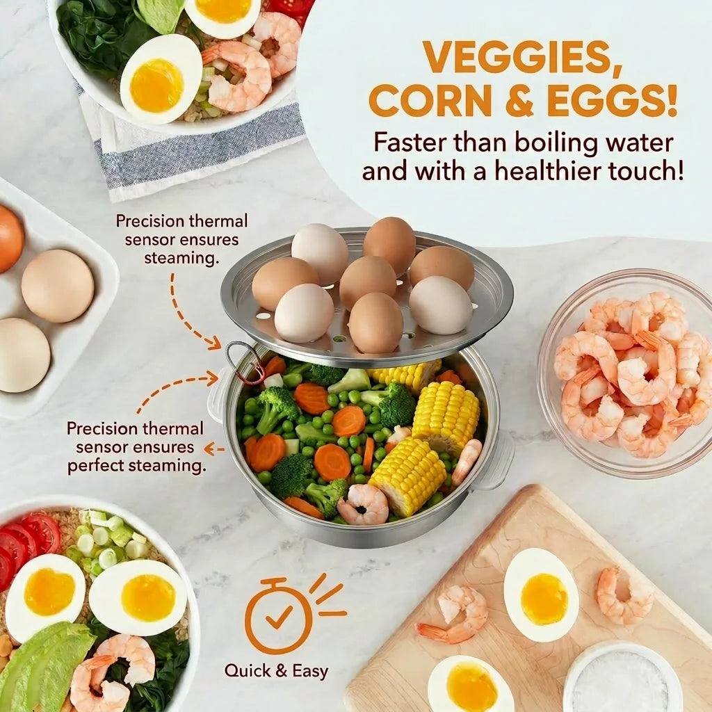 CACHOO Electric Egg Cooker With Timer And Automatic Shutoff