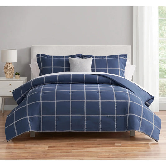 Windowpane Bedding Set Bed In A Bag With Sheets Comforter