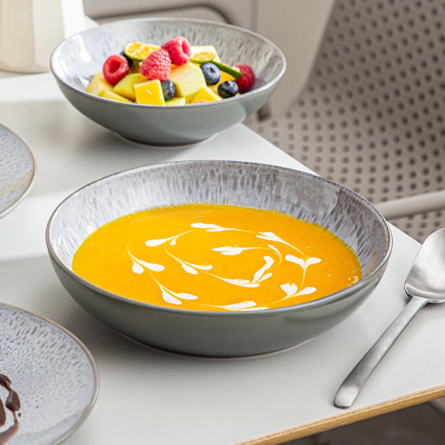 Malacasa Premium Embossed Stoneware Dinnerware Set