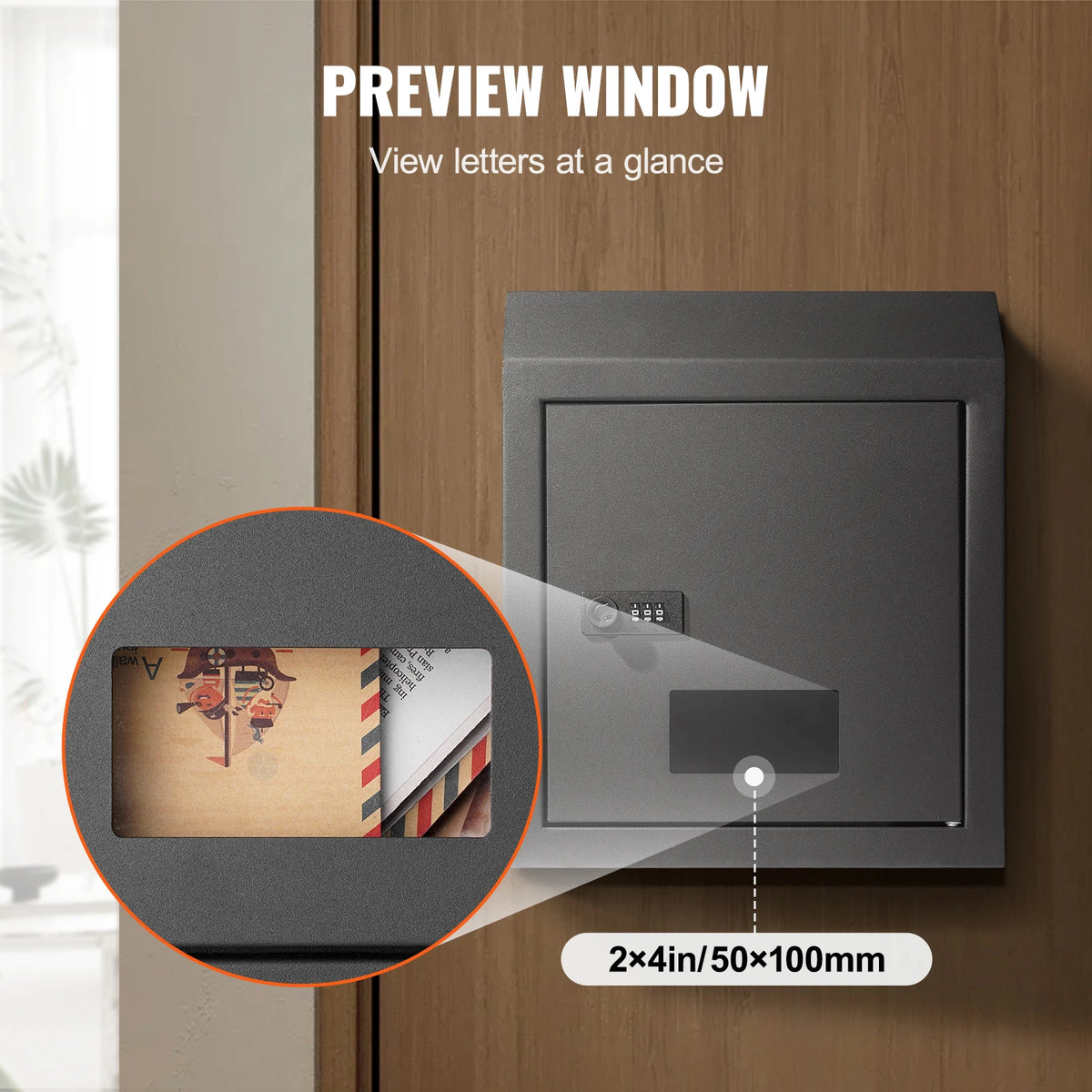 Steel Through The Door Key Drop Box With Combination Lock