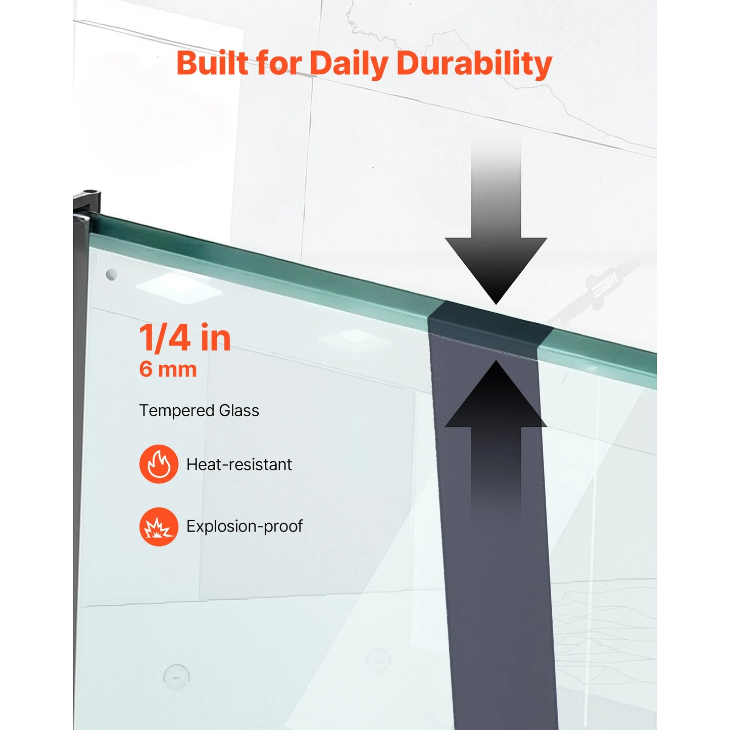 SucceBuy Framed Corner Double Sliding Shower Door With Tempered Glass