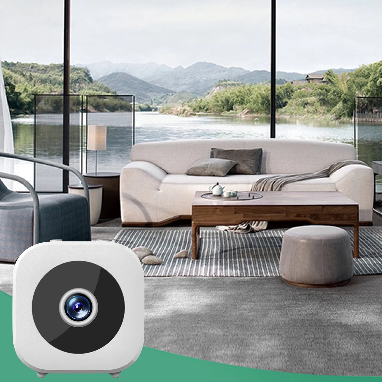 Smart Wireless Security Camera Rechargeable WiFi Motion Detection 1080P