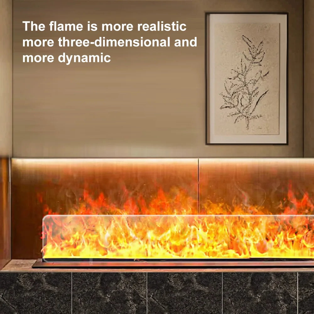 AFLYEVER 3D Water Mist Atomization Fireplace Home Decor