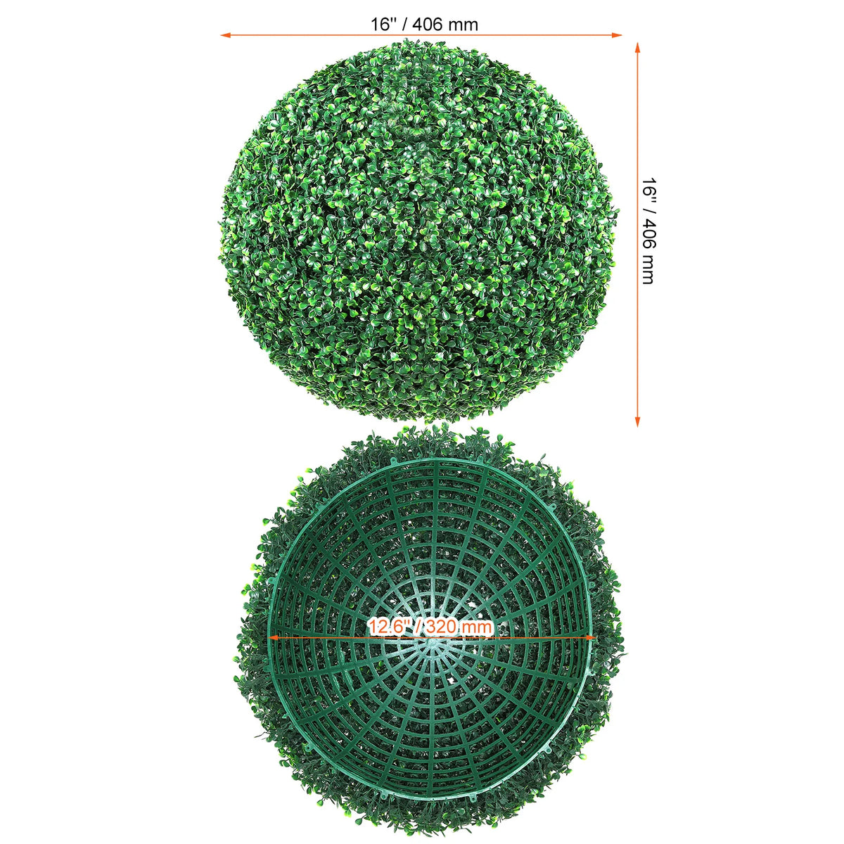 SucceBuy Artificial Boxwood Topiary Trees With LED Lights