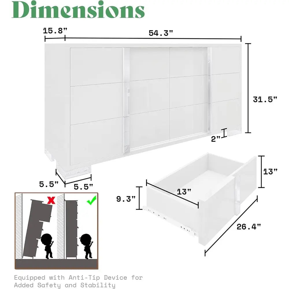 White 3 Piece Bedroom Set With Nightstands And Dresser