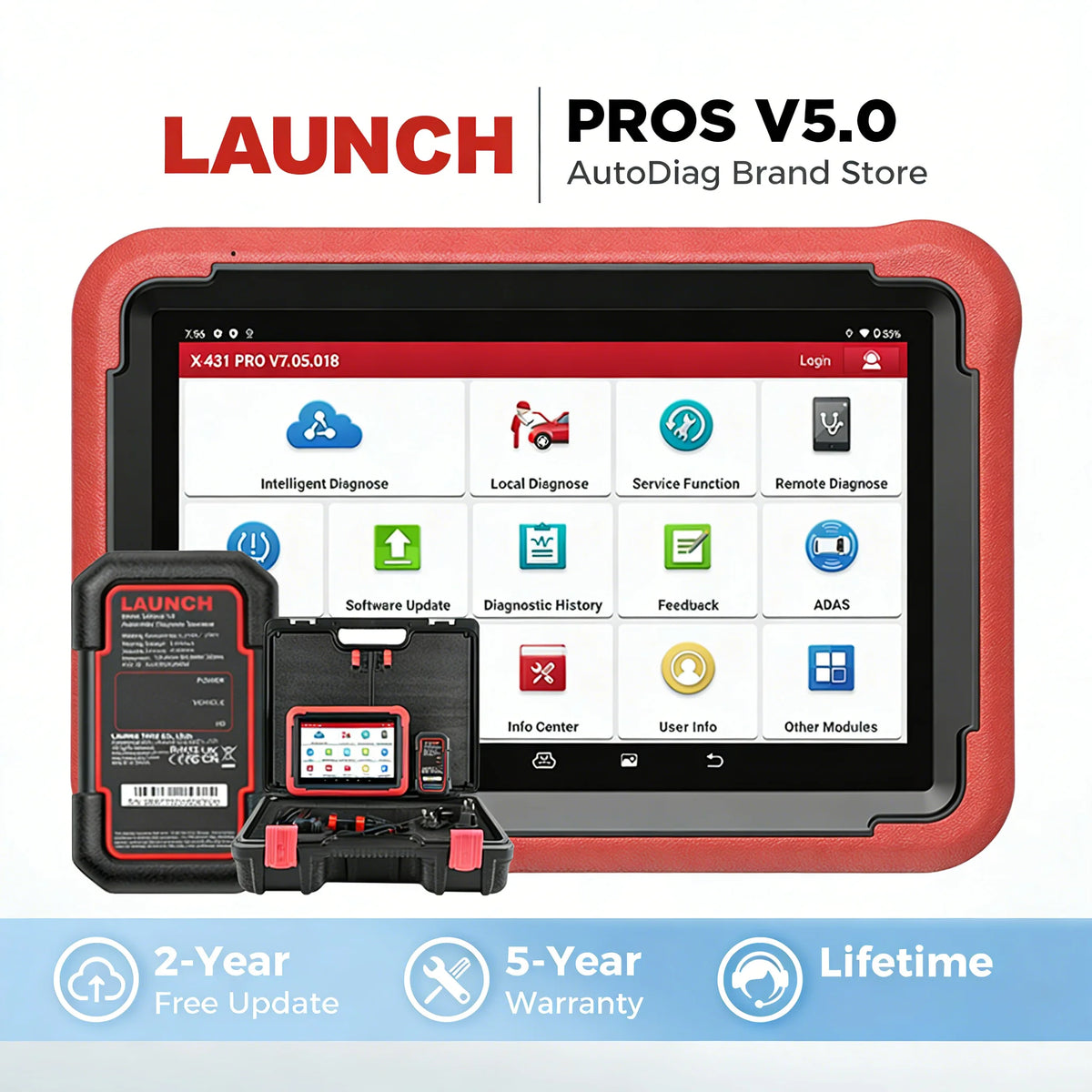 LAUNCH X431 PROS V 5.0 OBD2 Scanner With ECU Coding