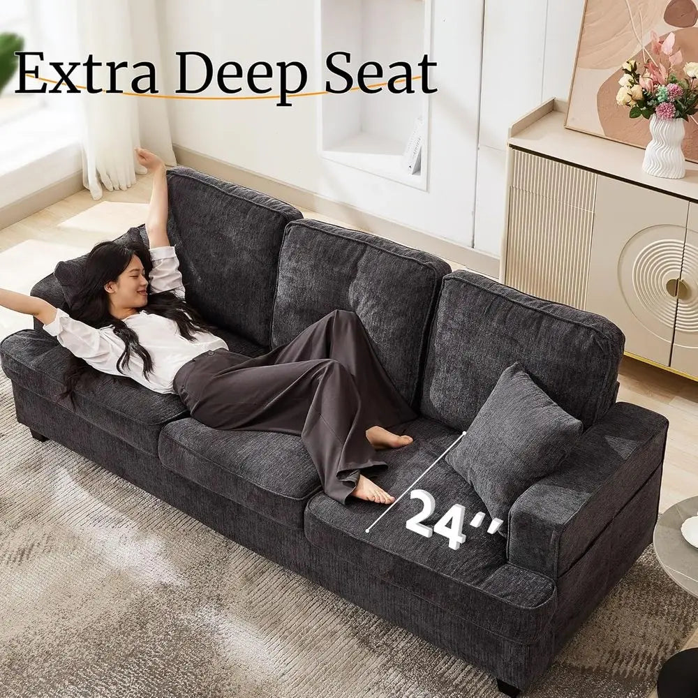 Luxury Cloud Style Three Seater Sofa With Deep Seat Cushions