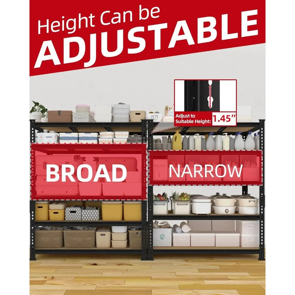 JIMANG Heavy Duty Adjustable Garage Shelving Unit 5 Tier Steel