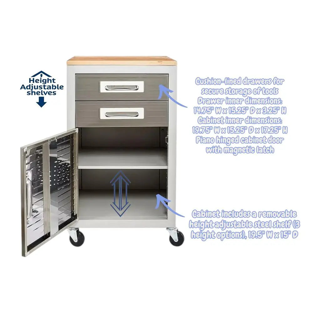 YTYIN Duty Rolling Storage Cabinet With Wheels And Drawers Garage