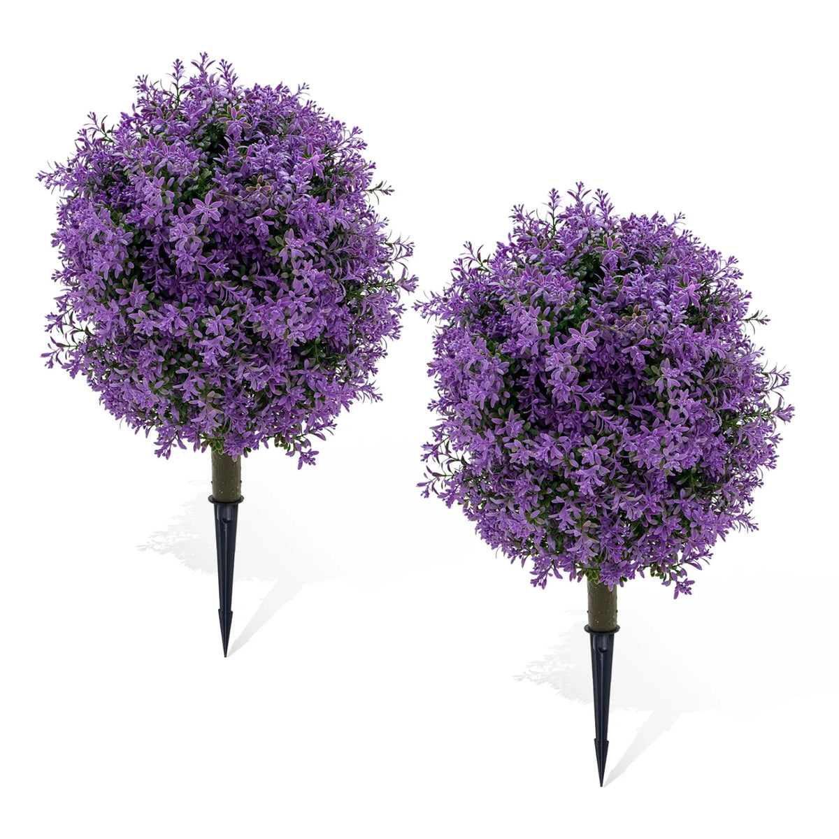 Artificial Boxwood Topiary Balls With Ground Spikes For Garden Decor