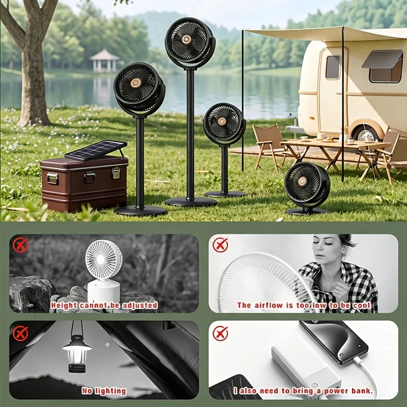 USB Floor And Desktop Air Circulation Fan With Five Speeds