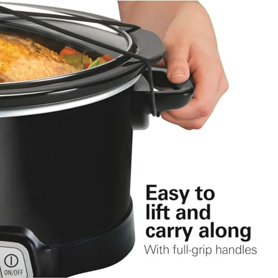 Programmable Slow Cooker with Three Temperature Settings and Travel Lid