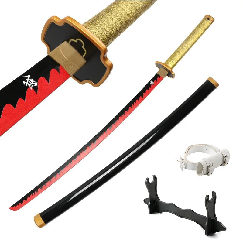 Anime Katana Cosplay Bamboo Wooden Toy Sword Tanjiro Zenitsu Kyoujurou