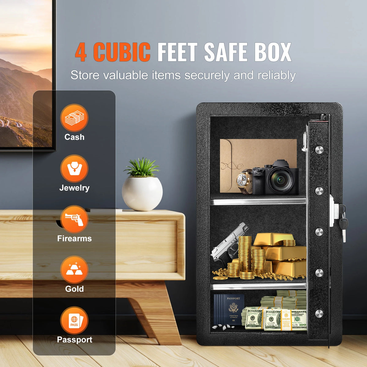 VEVOR Digital Double Door Safe With Fingerprint Lock